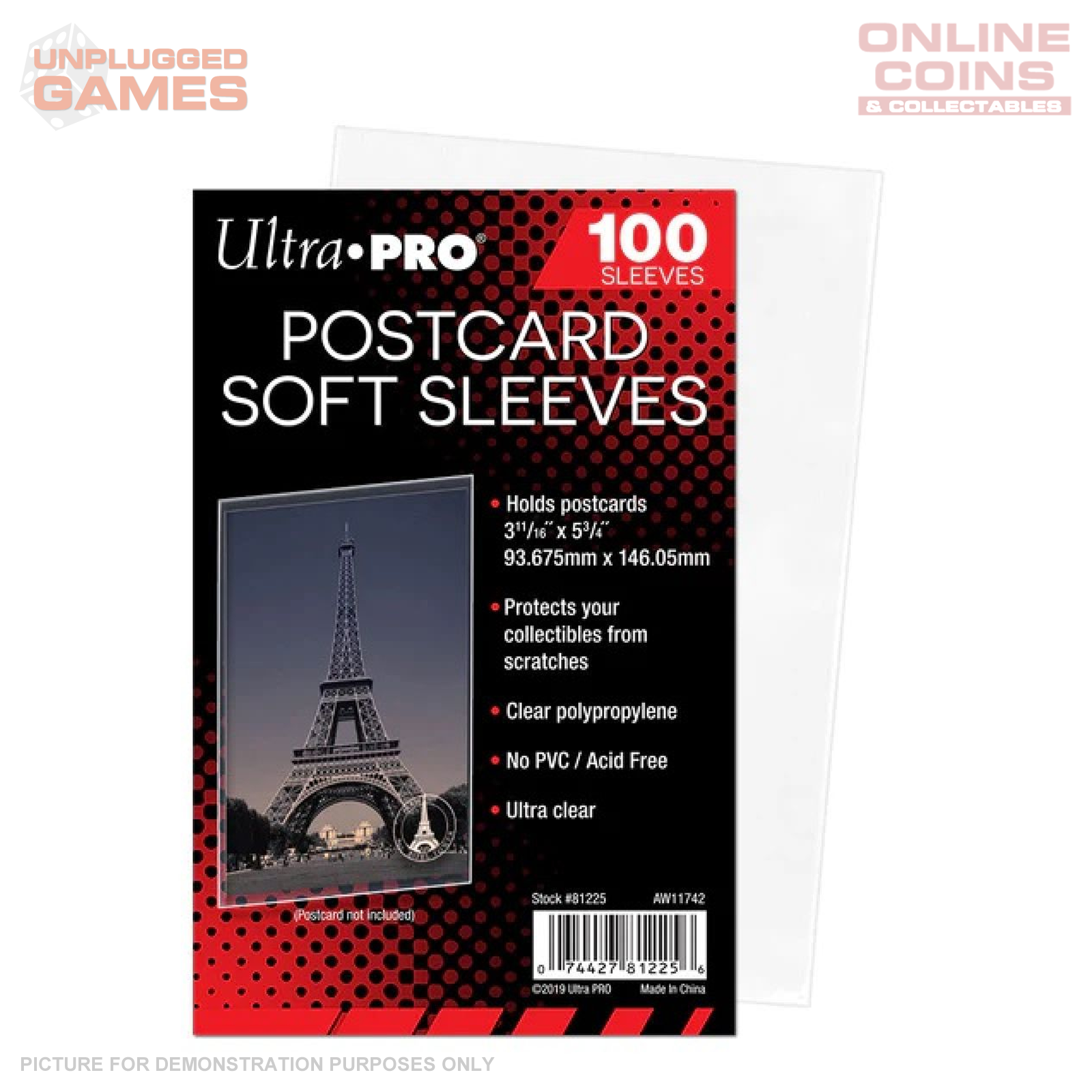 Ultra Pro Postcard Sleeves 3-11/16" X 5-3/4" Postcard Sleeves